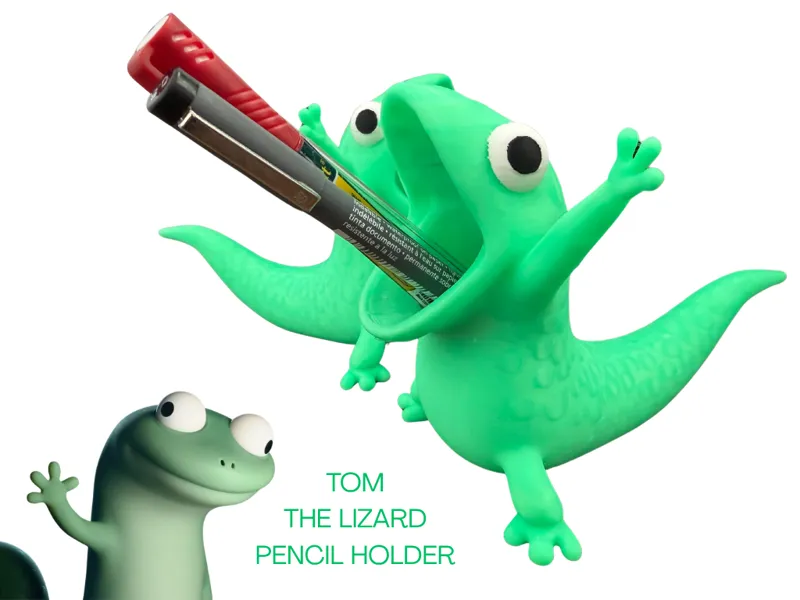 Tom the Lizard Pencil Holder 