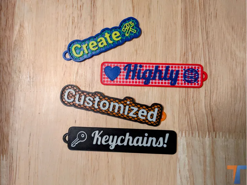 Parametric 3-Layer Keychain Generator