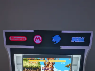Custom marquee for bartop arcade cabinet