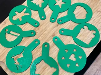 Christmas coffee stencils