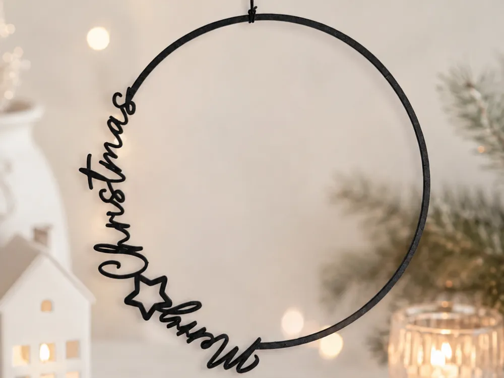 Letrero o emblema decorativo: Merry Christmas loop Anhaenger. Referencia del modelo original.