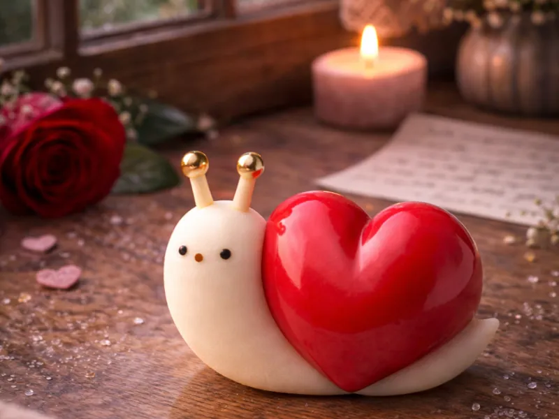Snail with a Heart – moving gently