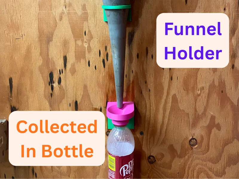 Wall Funnel Holder Into Soda Pop Bottle