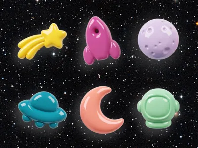Space Wall Art — Bubble Style Kids Room Decor