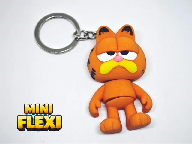 Garfield Mini Flexi – Articulated Cartoon Keychain