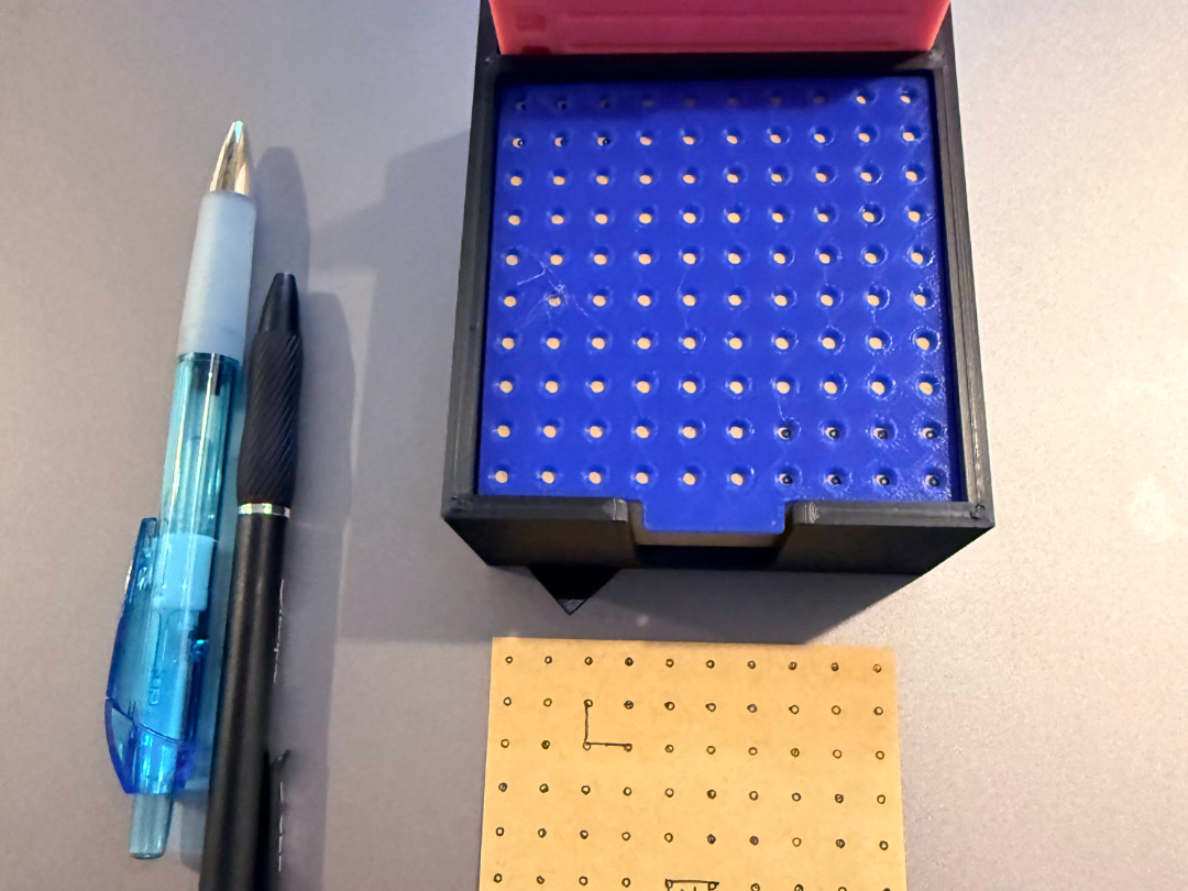 Dots and Boxes Game Stencil for Post-it