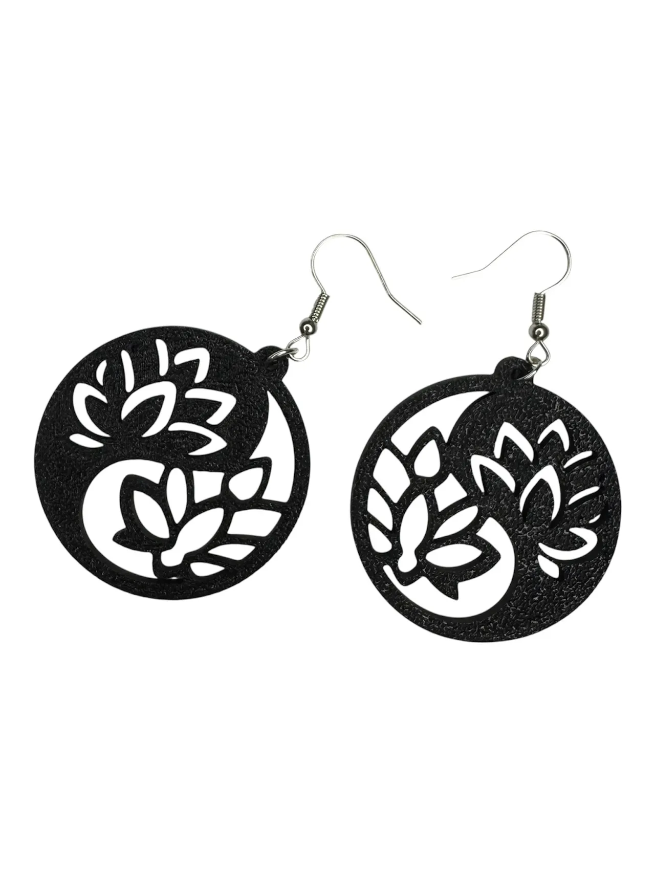 Lotus Flower Dangle Earrings lightweight jewellery view 3
