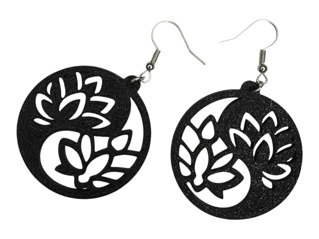 Lotus Flower Dangle Earrings lightweight jewellery