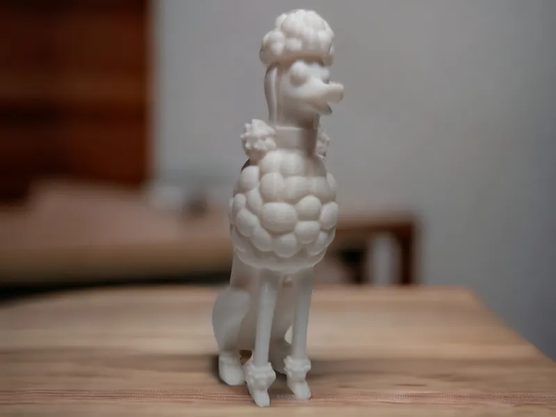 Sculpture of a poodle dog 