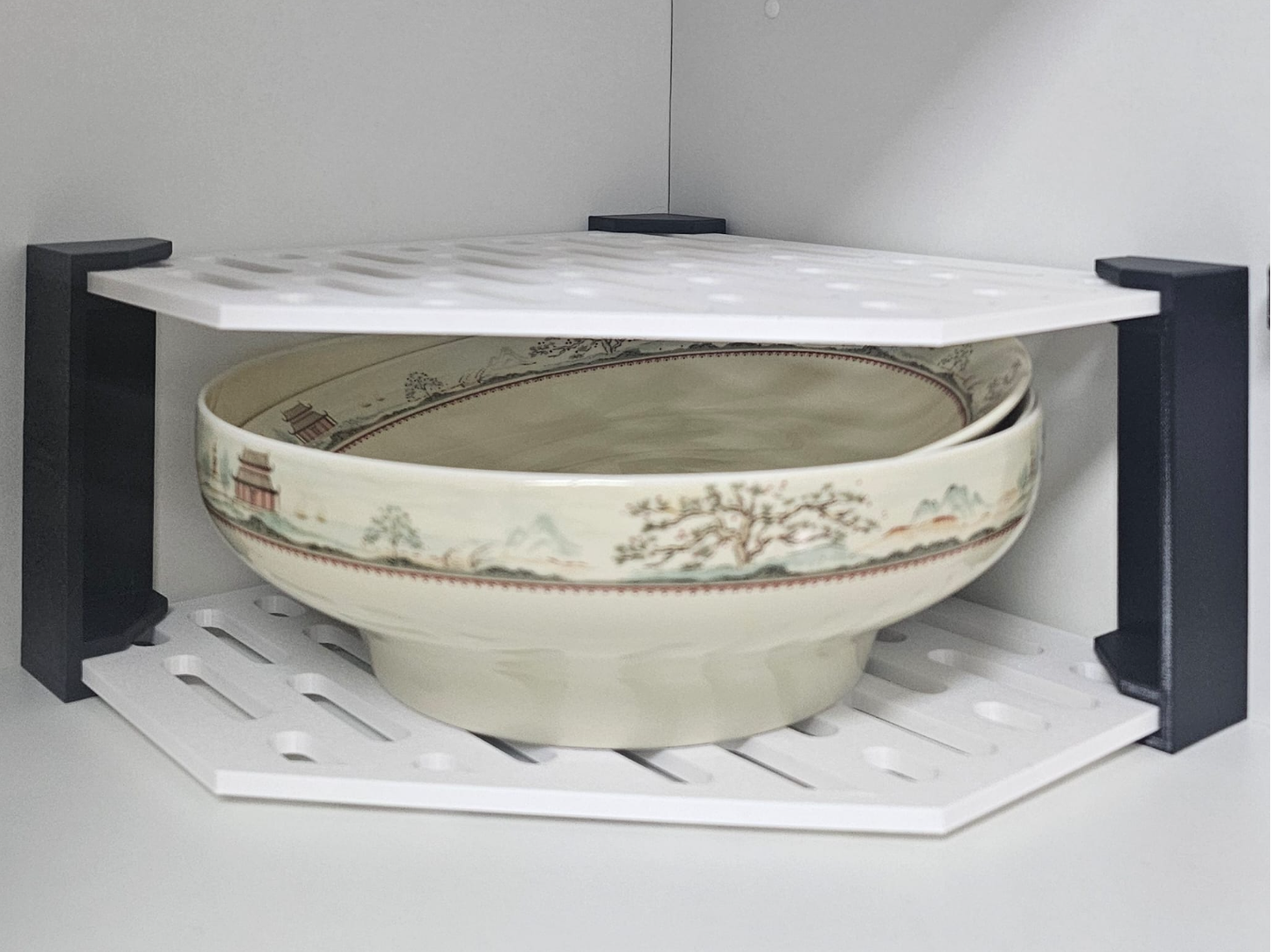 Corner Kitchen Shelf Rack - 2-Tier Version