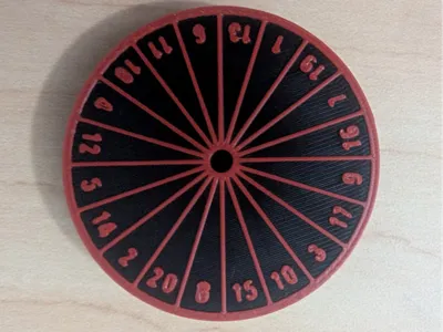 D20 wheel face for Lottory Turntable