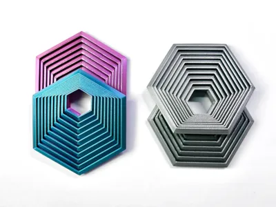 Double-Layered Interlocking Hex Fidget Toy by TriVectoran MakerWorld ...