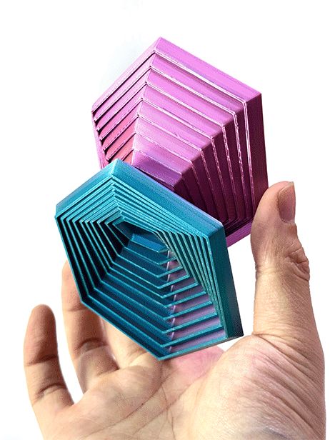 双层嵌套解压玩具|Double Layer Hex Fidget