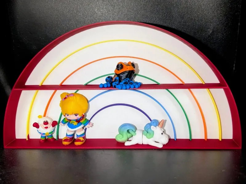 Rainbow shelf for mini characters