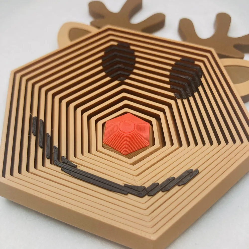 Musical Fidget Rudolph Rudolph Reindeer Hexagon Fidget