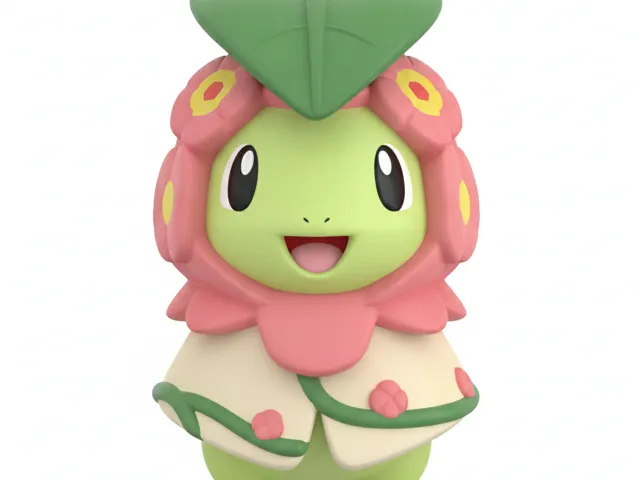 Chikorita with a Meganium poncho/fancy dress