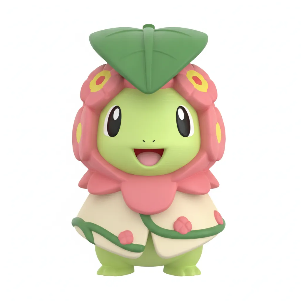 Chikorita with a Meganium poncho/fancy dress view 2