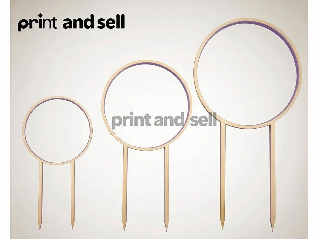 Simple, round trellis for flowers