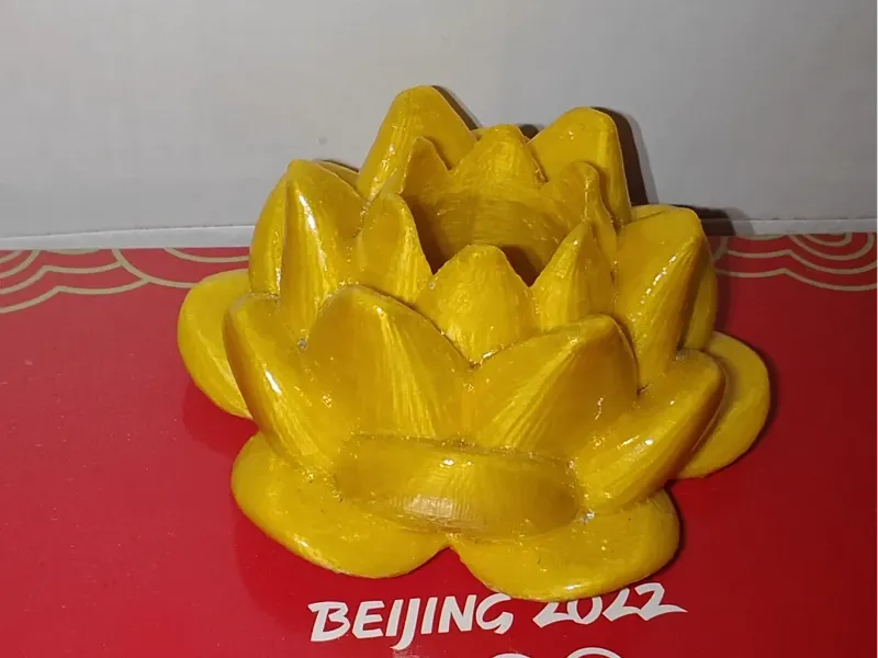 藏传佛教手摇转经筒莲花底座