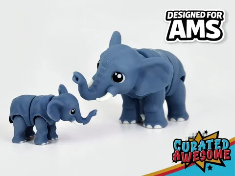 Letrero o emblema decorativo: Flexi Elephant — referencia de MakerWorld