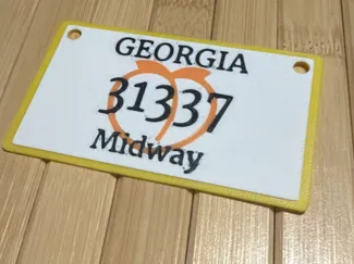 Georgia license plate (customizable)