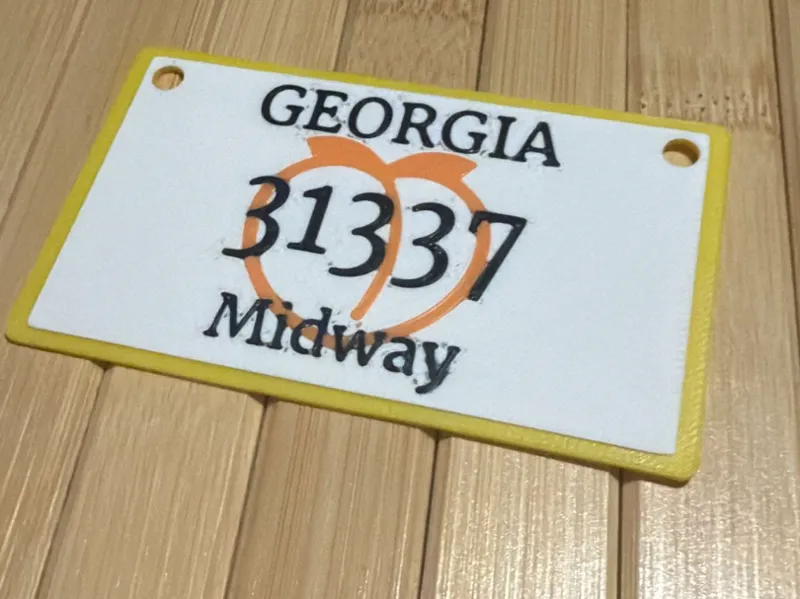 Georgia license plate (customizable)