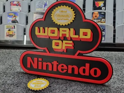World of Nintendo Shop Display Sign Replica