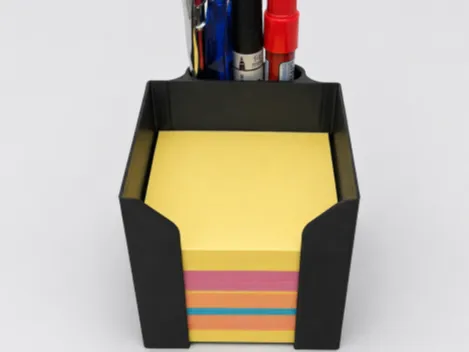 90x90  Memo Cube Holder with Pen Slot