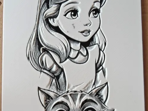 Alice and cat Hueforge