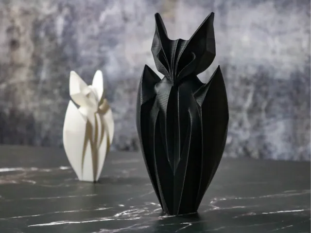 Minimalist bat sculpture