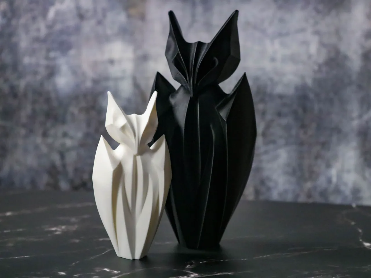 Minimalist bat sculpture view 3