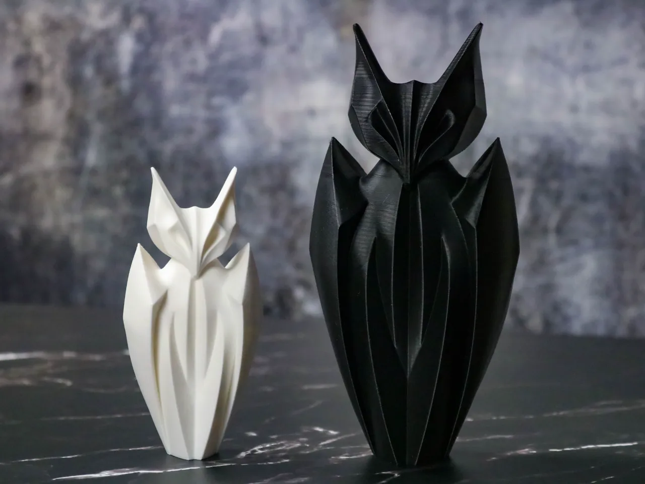 Minimalist bat sculpture view 2