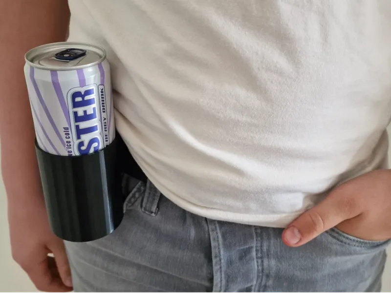 Belt-Mounted Can Holder for Long Parties