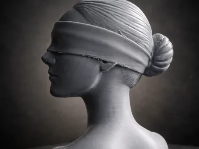 Blindfolded Woman – Modern Sculpture