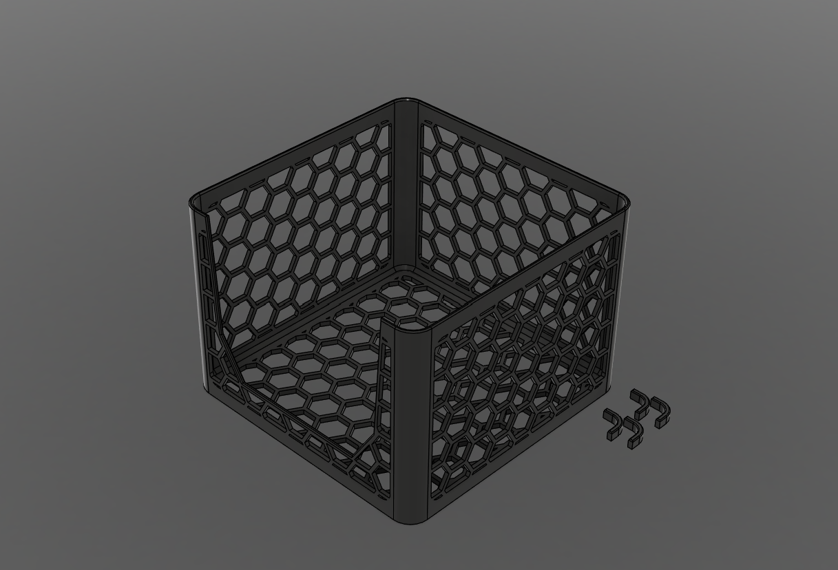 Miniatura 2 do modelo 3D Parametric Honeycomb Box – Stackable