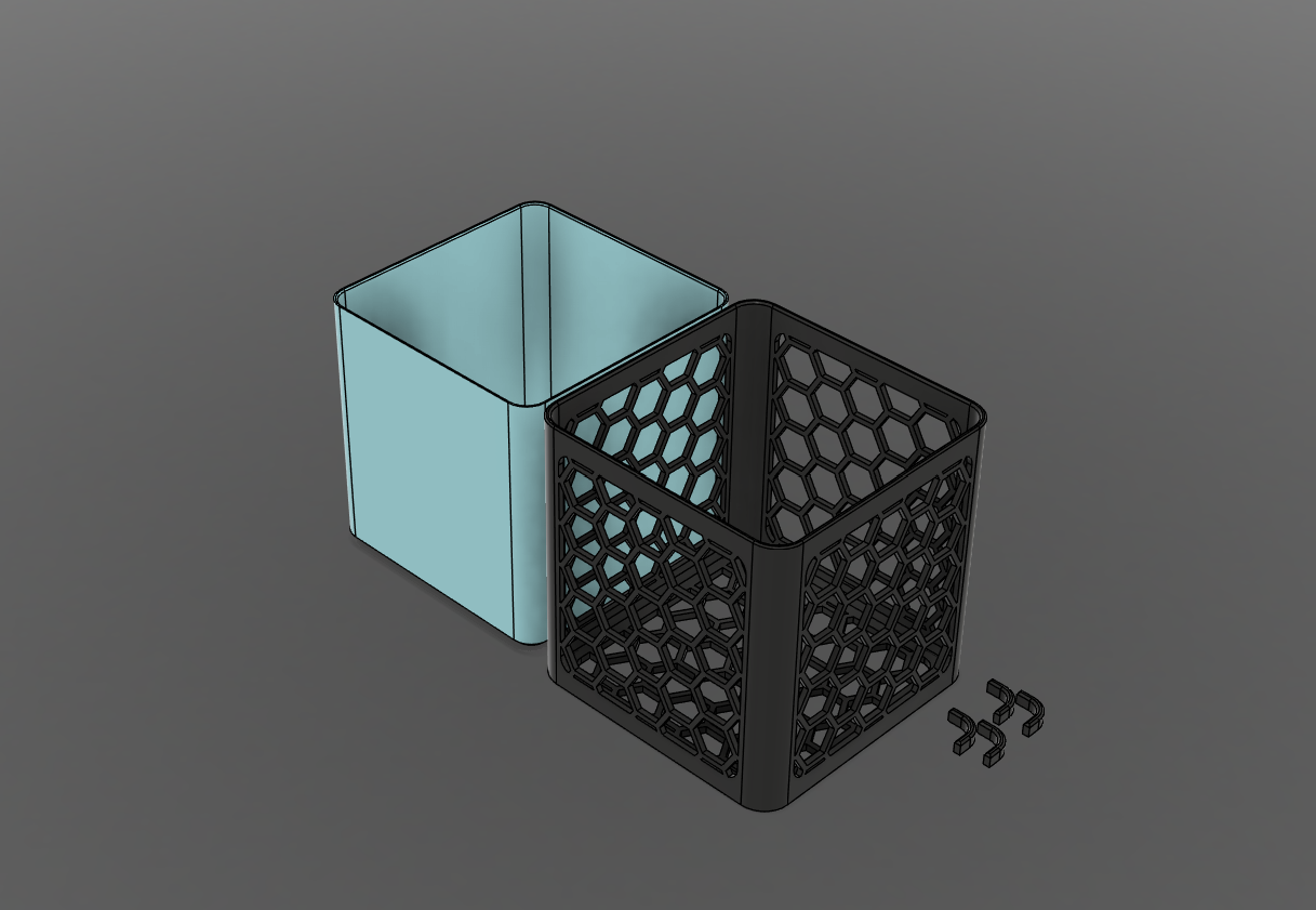 Miniatura 3 do modelo 3D Parametric Honeycomb Box – Stackable