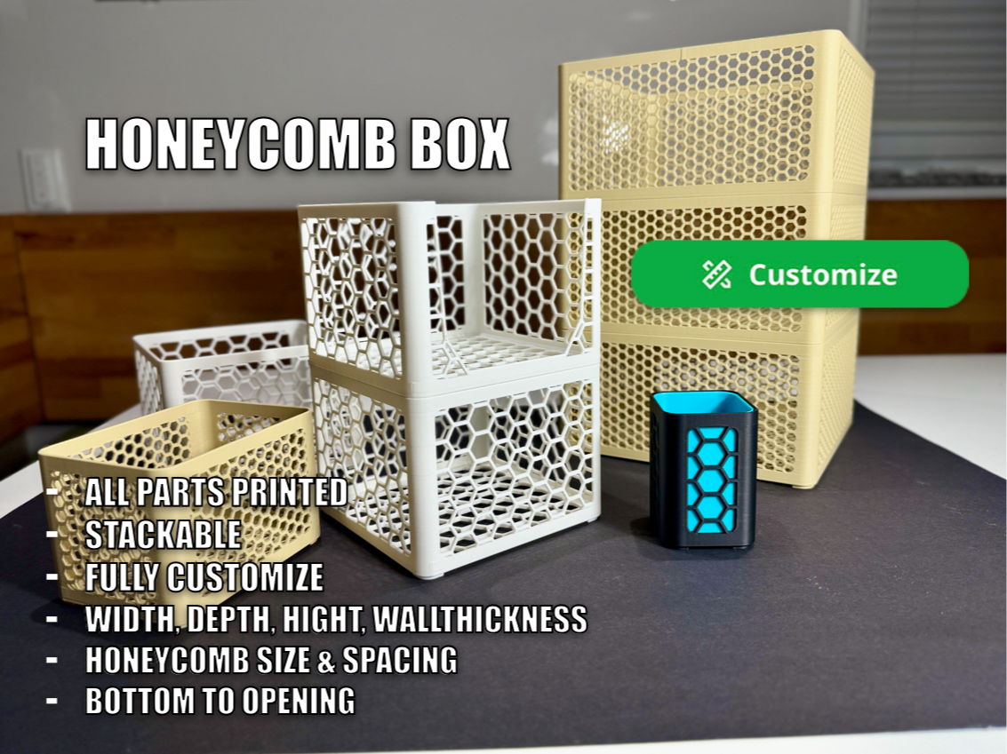 Parametric Honeycomb Box – Stackable