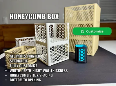 Parametric Honeycomb Box – Stackable