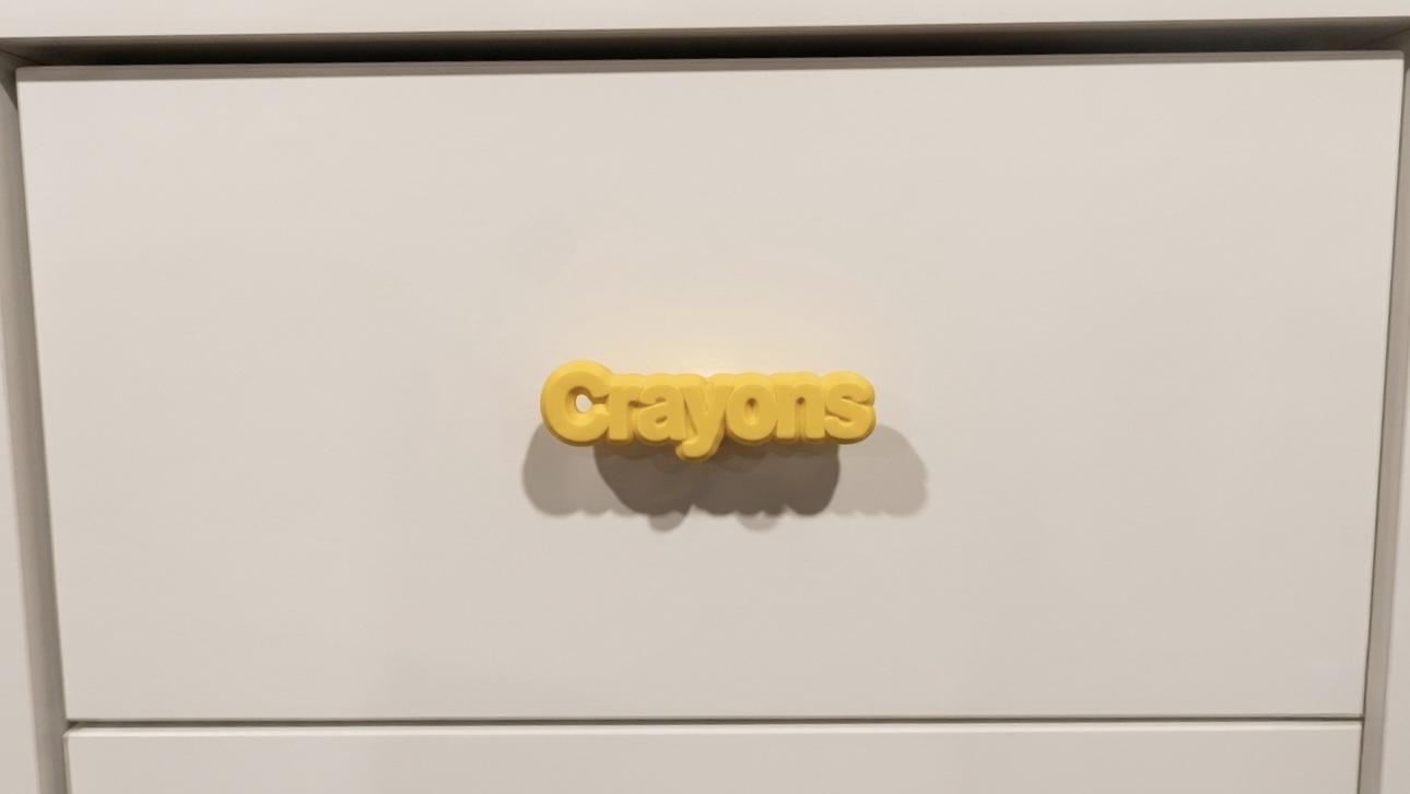 Miniatura 1 do modelo 3D Customizable Bubble Letter Drawer Knobs & Pulls