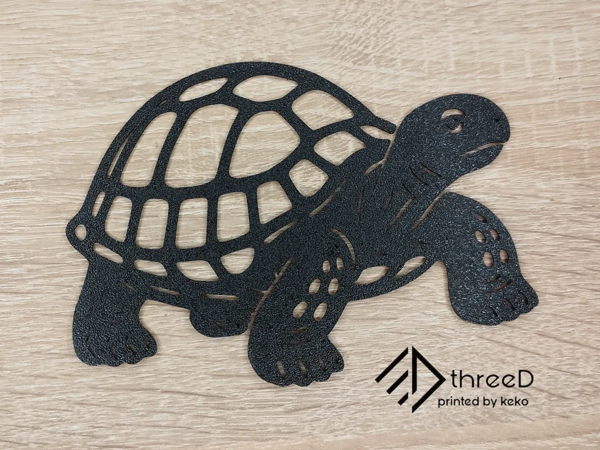 Turtle Silhouette | 2D Wall Art - Free 3D Print Model - MakerWorld