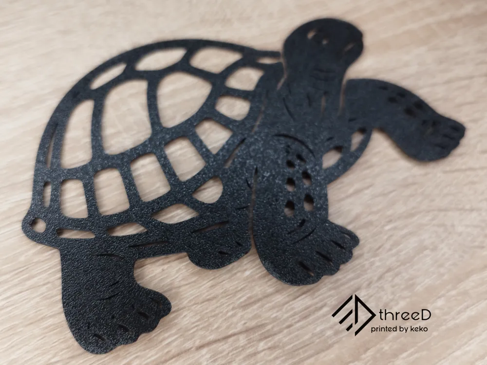 Turtle Silhouette | 2D Wall Art - Free 3D Print Model - MakerWorld