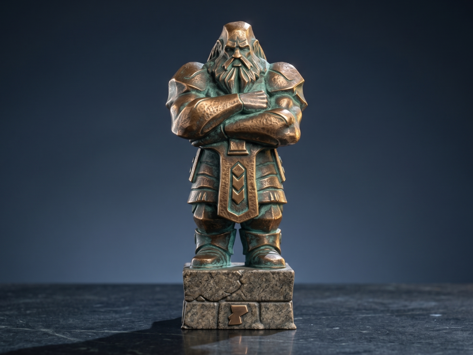 Stylized Dwarf Warrior / Fighter Miniature