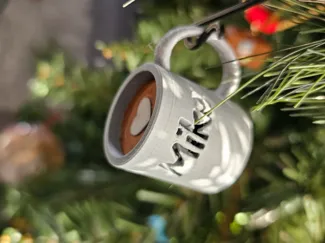 Customizable Coffee Cup Ornament