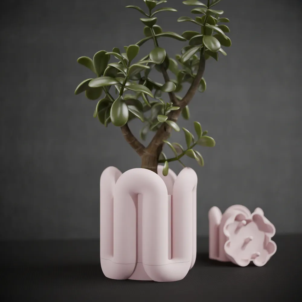Wibble Aesthetic Planter with Drip Tray - Free 3D Print Model - MakerWorld