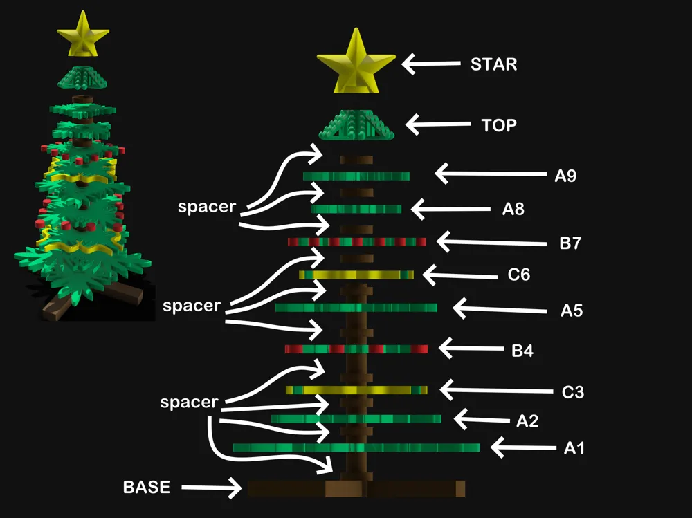 Build your own Christmas Tree (no support needed) by DCprint - MakerWorld