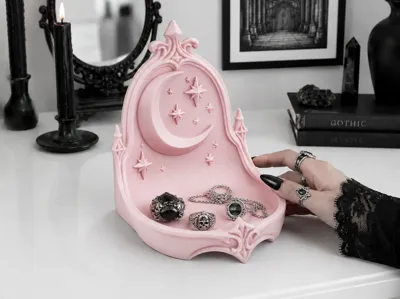 Pastel Goth Moon Jewelry Tray