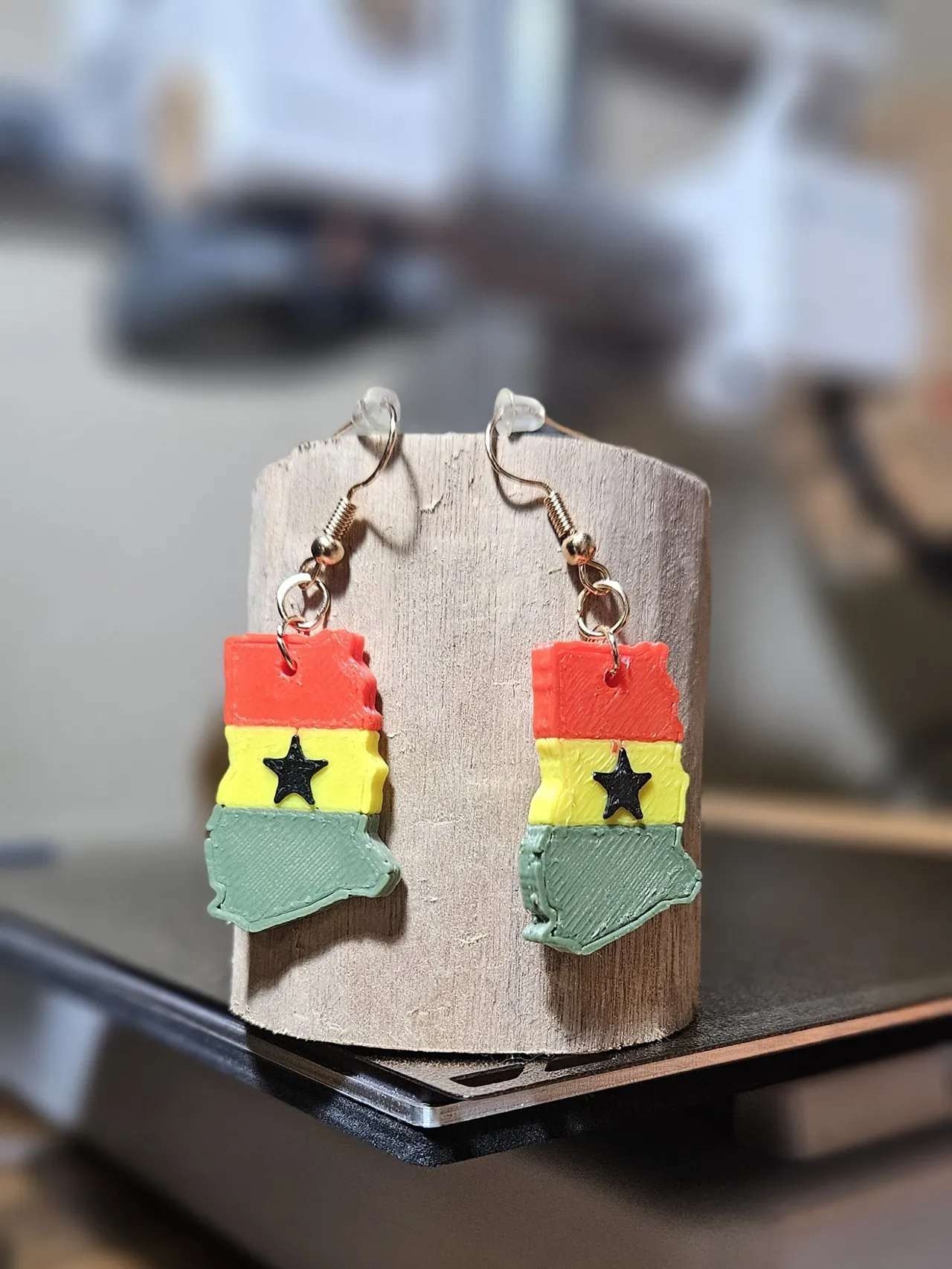 Ghanaian Flag Earrings view 4