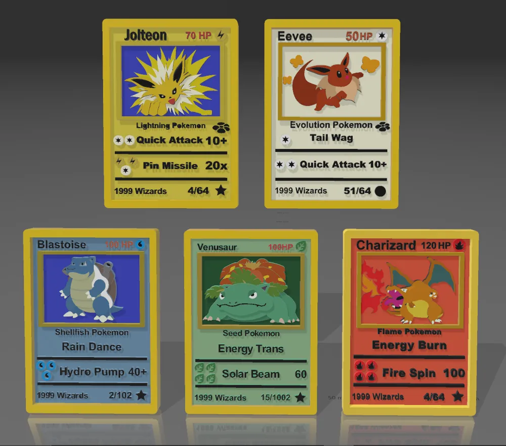 Pokemon Cards - Free 3D Print Model - MakerWorld