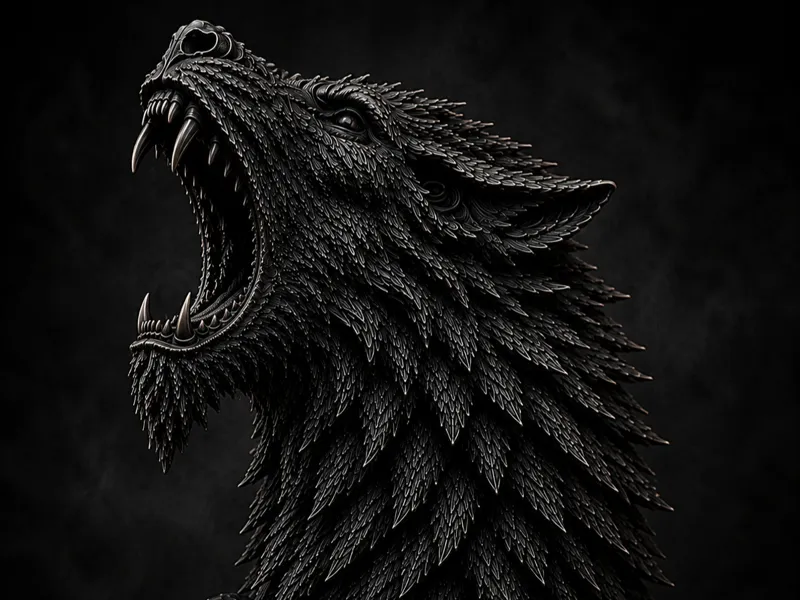 Werewolf Headphone Stand - Dark Fantasy Desk Decor