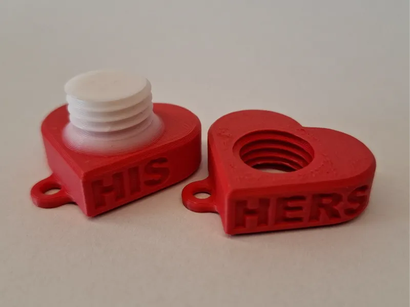 Valentine's Day heart-shaped bolt & nut couple